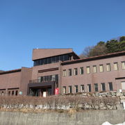 アルプスとその町並みが展望できる山岳博物館