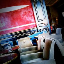 店内の雰囲気。寒かったので中に入りました。