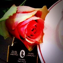 バラの花をもらったのです。