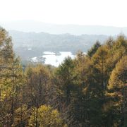 正面に小野川湖