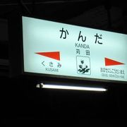 中津街道にそって路線は引かれｔる