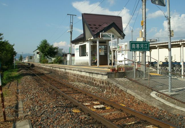 狭い駅前です