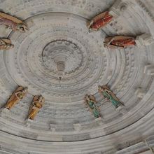 ドーム天井の聖人像は、キリスト教の天使のようでした。