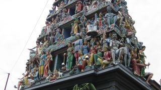 チャイナタウンにある、ヒンズー寺院