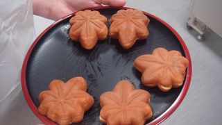 もみじ饅頭手焼き体験。