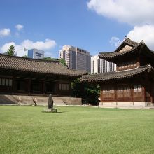 左側　単層の建物です