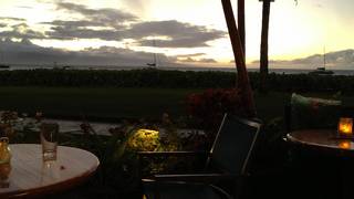 ホエーラーズビレッジでサンセットを見ながら夕食