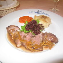 スリーコースランチのメイン　鴨を選択