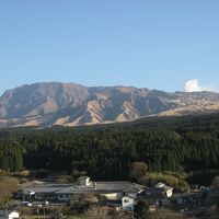 部屋から阿蘇山