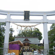 大きな鳥居の大きな神社