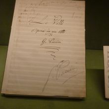 プッチーニのサインがあるオペラの楽譜