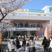 正面玄関の2階ｈがベリーカフェです。