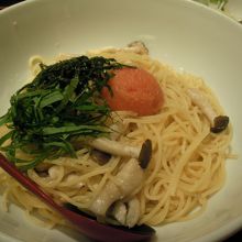 美味しいタラコパスタ。