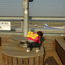 ビール片手に座って眺められます。