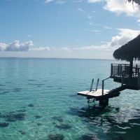 海からコテージを撮りました！