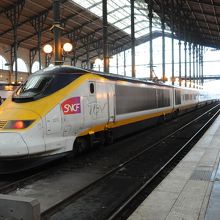 英国内用から仏国内TGV用に改造の16両のユーロスター車