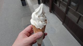 尾張名産の漬物のソフトクリーム