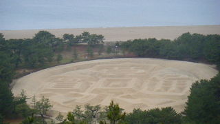 一夜にして作られた　海岸の芸術