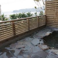 男性露天風呂。眺め良し。