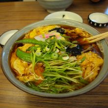 たまごとじそば大盛りです