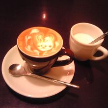 嬉しいラテアート！