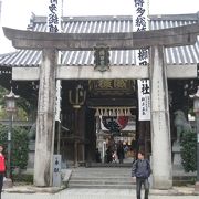 桜満開と美しい御神殿の櫛田神社。見どころ多数！