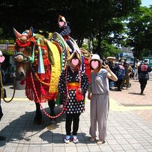 始まる前、盛岡駅前にて。写真を撮らせて貰いました♪