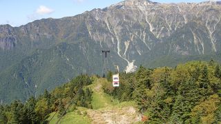 ロープウェイで簡単に上まで行けます