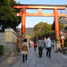 円山公園からの道
