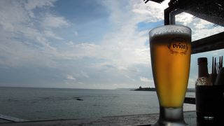 目の前に広がる海は絶景