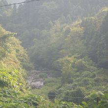 線路横から碓井川