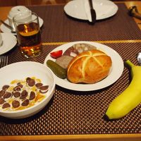 朝食はビュッフェ式。