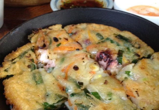 チヂミがおいしい韓国料理店です