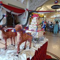 エントランスのクリスマスオブジェ