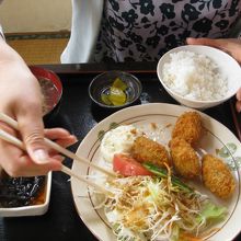 かきフライ定食