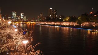 桜のシーズンはとってもキレイ。都会のオアシス