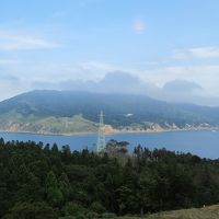 部屋からは金華山が望めました