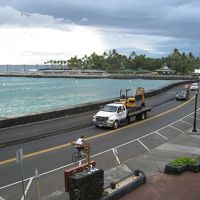ホテルのレストランから見たカイルア湾