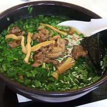 牛筋がはいった佐野ラーメンです