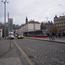 プラハ城から下りてきた所