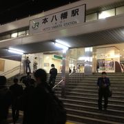 本八幡駅と京成八幡駅との間は市川市の中心的繁華街
