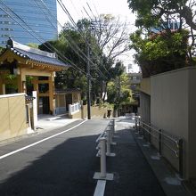 坂の途中に大円寺があります。