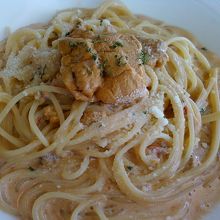 うにのパスタおいしいです！