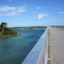 海の色が美しい