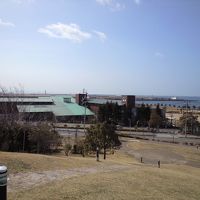 ロッジ前の公園からロッジ全体を一望