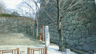 紅白の梅と松阪の眺望を楽しめる城跡