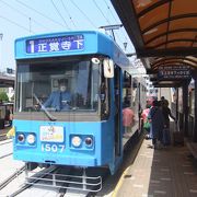 長崎の路面電車の駅です。
