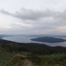 美幌峠からみた屈斜路湖