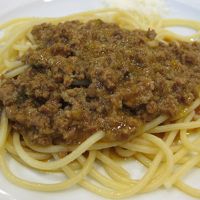 ダルミナ・ホテルでの夕食。このパスタは美味しかった。