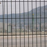 客室からかろうじて、スプリットに港が見えた！